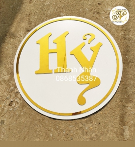 CHỮ HỶ ALU 2 LỚP 60CM _ A2H2